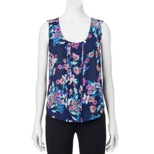 Candie's Floral Sleeveless Blouse Size M